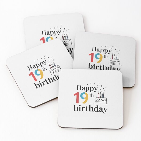 Item preview, Happy 19th Birthday - Minimalist Celebration designed and sold by Itsheartshop.