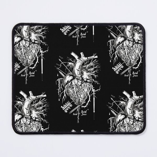 Item preview, Acid Jazz: Heart stitched with disco, funk, soul designed and sold by Piotrek0001.