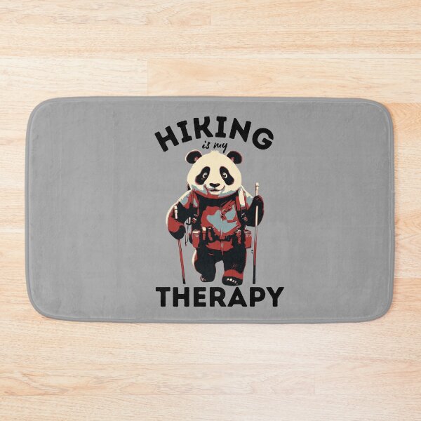 Item preview, Hiking Is My Therapy Funny Panda Bear Hiking designed and sold by TrueArtsStore.
