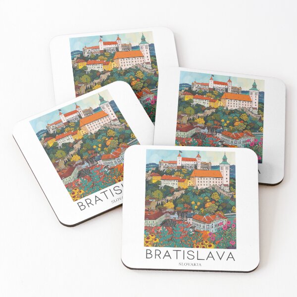 Item preview, A Pop Art Travel Print of Bratislava - Slovakia designed and sold by StudioRedKoala.