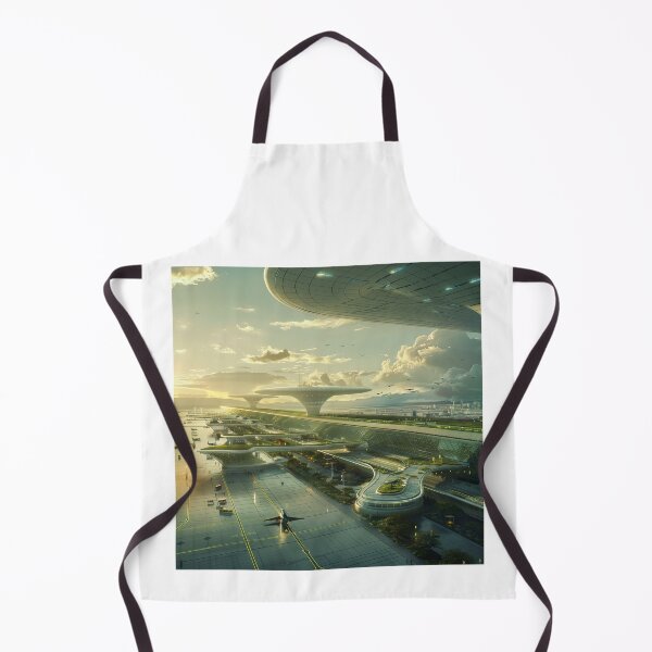 Item preview, Futuristic Airport at Sunset designed and sold by palmyst.
