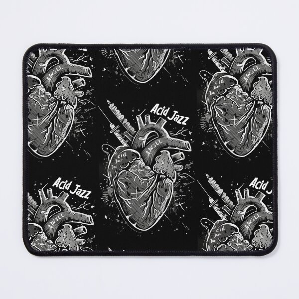 Item preview, Acid Jazz: Heart stitched with disco, funk, soul designed and sold by Piotrek0001.