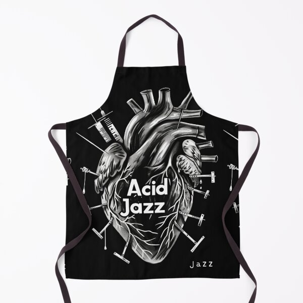 Item preview, Acid Jazz: Heart stitched with disco, funk, soul designed and sold by Piotrek0001.