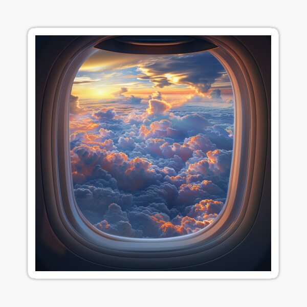 Item preview, Sunset View from Airplane Window designed and sold by palmyst.