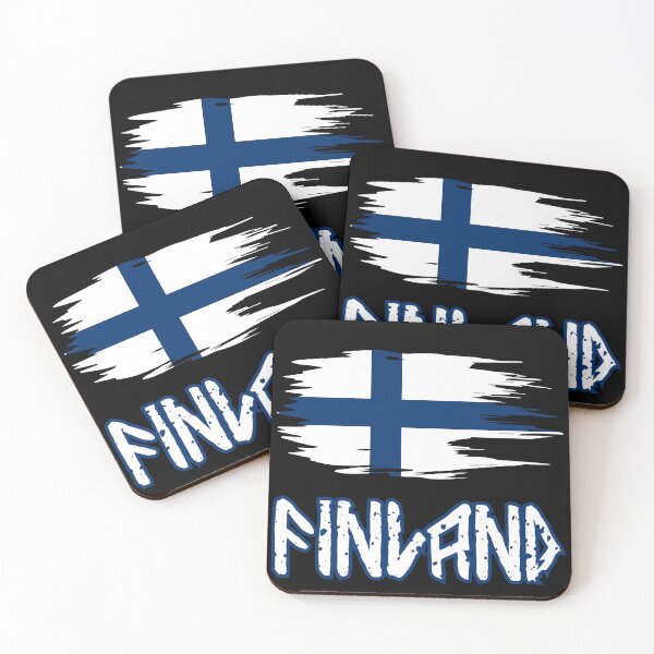 Item preview, FINLAND cool Rock/Metal and Nordic style flag design designed and sold by Jt41.