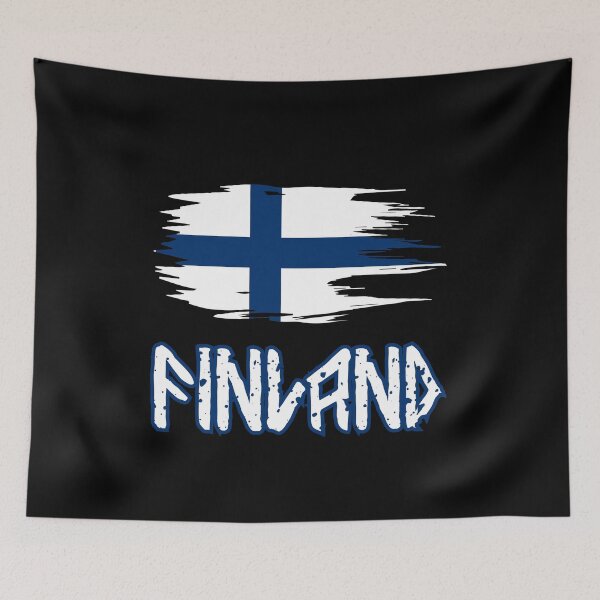 Item preview, FINLAND cool Rock/Metal and Nordic style flag design designed and sold by Jt41.