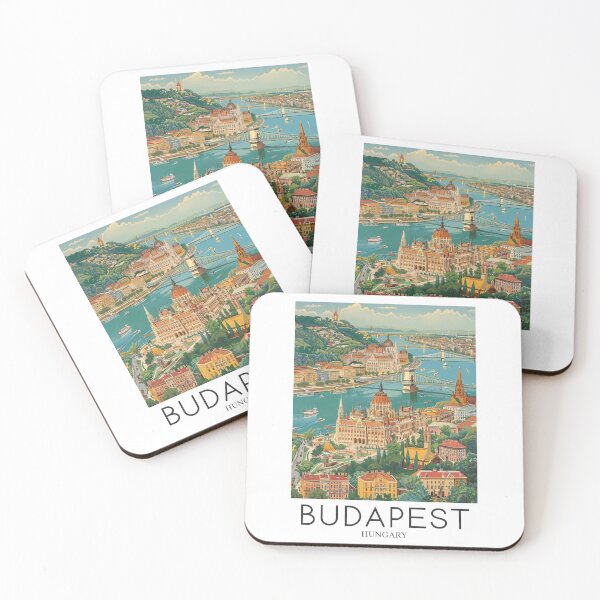 Item preview, A Pop Art Travel Print of Budapest - Hungary designed and sold by StudioRedKoala.
