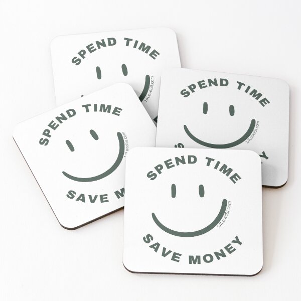 Item preview, Spend Time Save Money (green ghost) designed and sold by No14LovelSt.