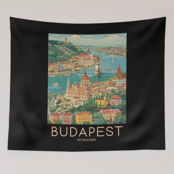Item preview, A Pop Art Travel Print of Budapest - Hungary designed and sold by StudioRedKoala.
