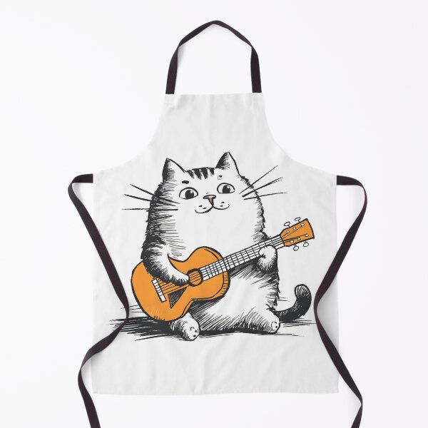 Item preview, Cat playing guitar designed and sold by TestCey.