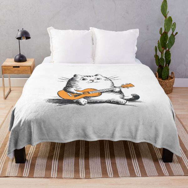Item preview, Cat playing guitar designed and sold by TestCey.