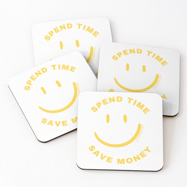 Item preview, Spend Time Save Money (yellow ghost) designed and sold by No14LovelSt.