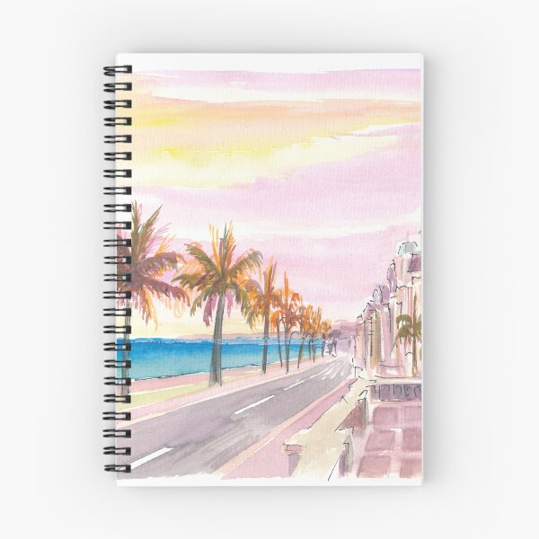 Item preview, Nice France Riviera Watercolor View of Promenade des Anglais designed and sold by artshop77.
