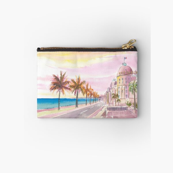 Item preview, Nice France Riviera Watercolor View of Promenade des Anglais designed and sold by artshop77.