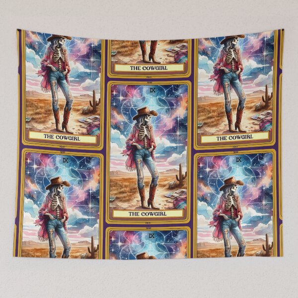 Item preview, The Cowgirl Funny Skeleton Tarot Card Parody designed and sold by Margival.