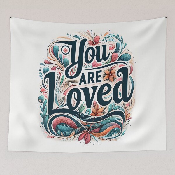 Item preview, you are loved, typography designed and sold by maxmaj.