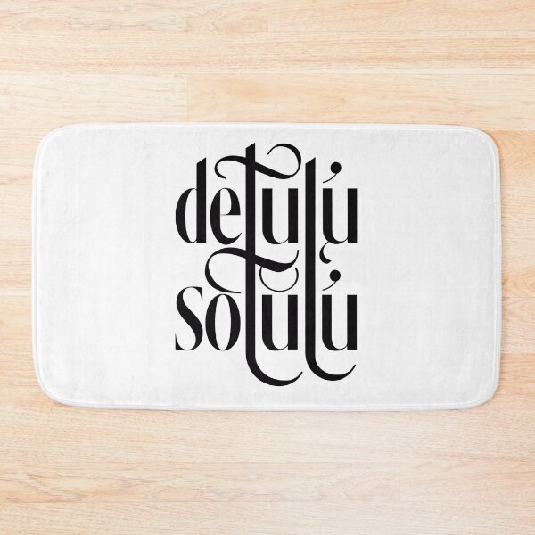 Item preview, "Delulu Solulu" Black and White Bold Typography Design, Laptop and Water Bottle Decal Decoration, Motivational Quote designed and sold by WatermelonPink.