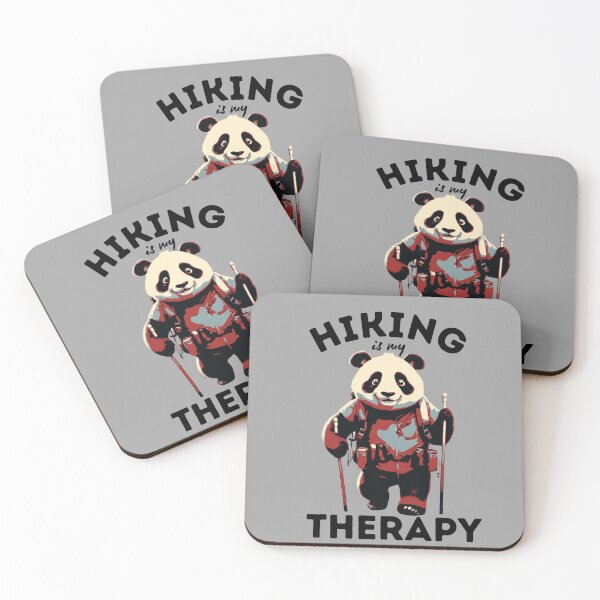 Item preview, Hiking Is My Therapy Funny Panda Bear Hiking designed and sold by TrueArtsStore.