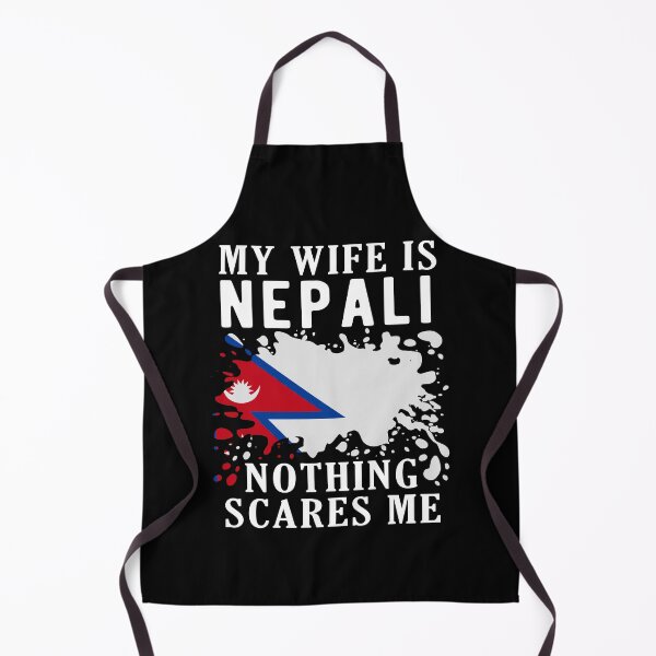Item preview, My Wife Is Nepali Nothing Scares Me Nepal Flag designed and sold by OX-tright.