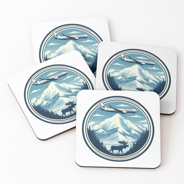 Item preview, Alaska airlines drawing  with moose designed and sold by Expressions-Sel.
