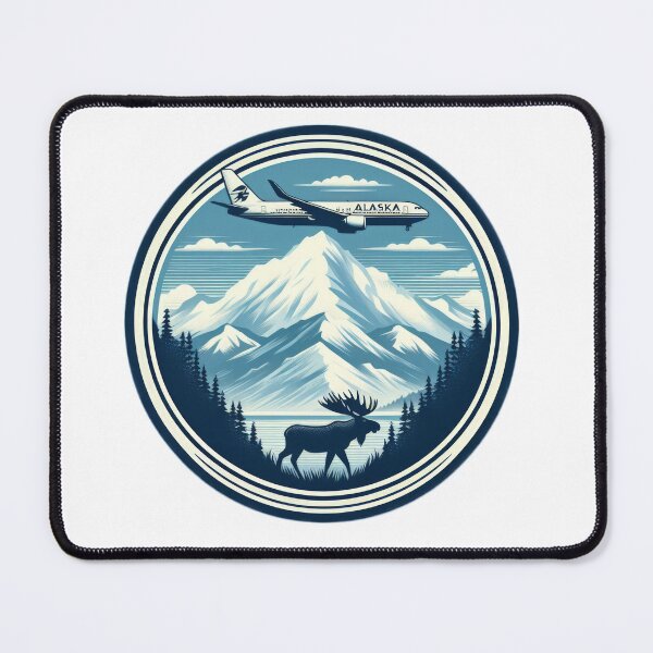Item preview, Alaska airlines drawing with moose designed and sold by Expressions-Sel.