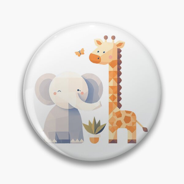 Item preview, Friendly Giants: Elephant and Giraffe Buddies designed and sold by 3MillsDesign.