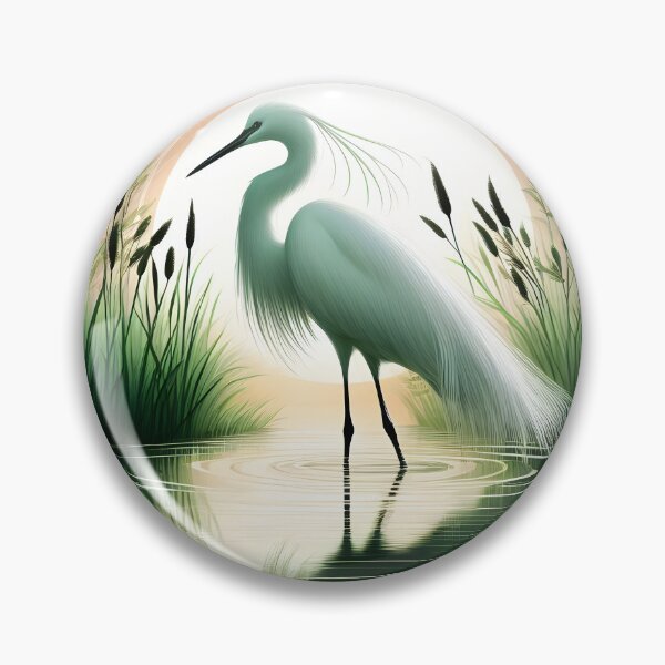 Item preview, Whispers of Dusk: A Serene Egret Scene designed and sold by EmeraldeaArt.