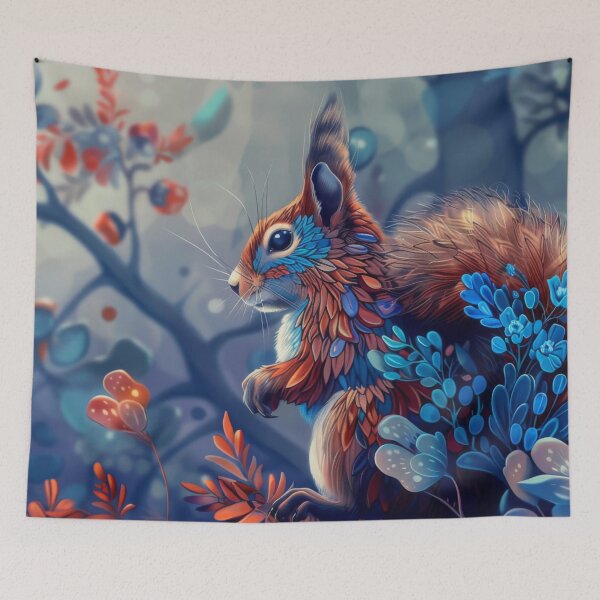 Item preview, Squirrel in a blossoming tree designed and sold by FlowersColorful.
