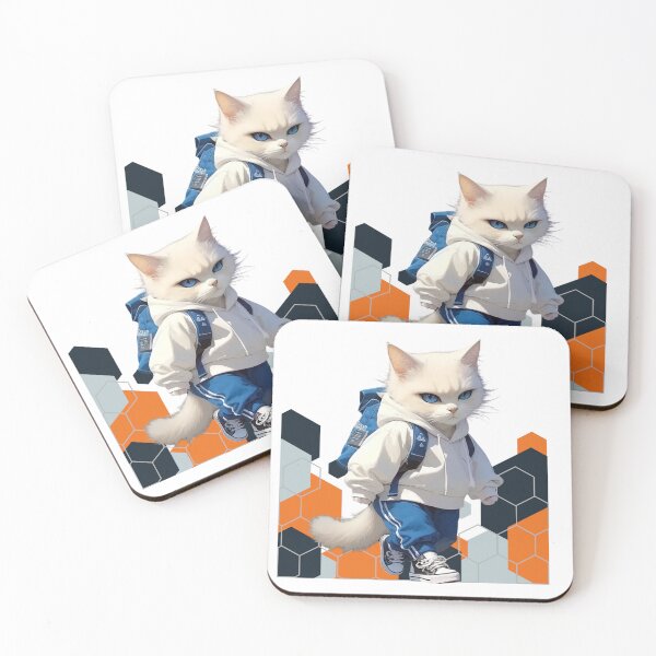 Item preview, Cute Cat Kawaii Cat Kitten Cat  Hello Kindergarten designed and sold by khetchDesign.