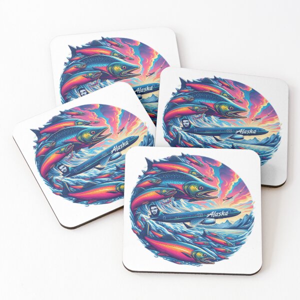 Item preview,  Alaska airlines colorful salmon fish designed and sold by Expressions-Sel.