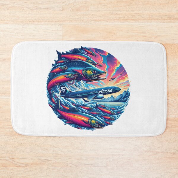 Item preview,  Alaska airlines colorful salmon fish designed and sold by Expressions-Sel.