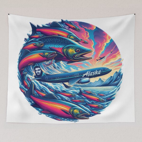 Item preview,  Alaska airlines colorful salmon fish designed and sold by Expressions-Sel.