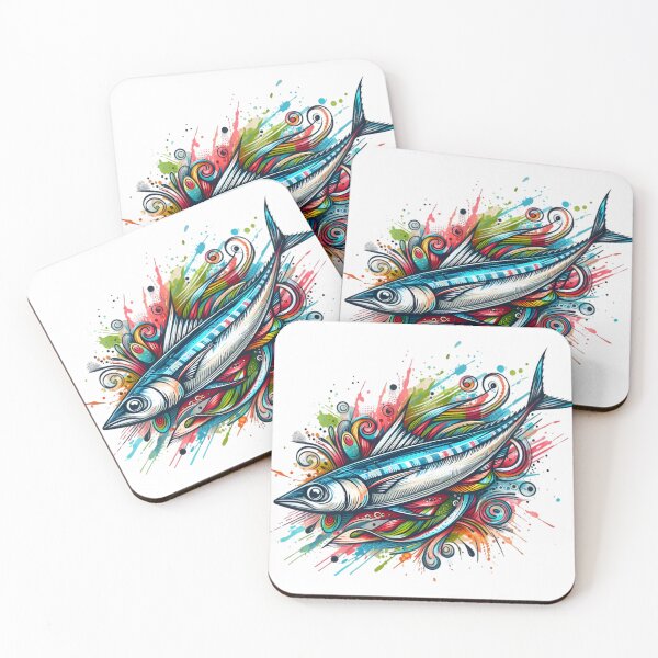 Item preview, A beautiful anchovy with colorful background with several leaves. designed and sold by Marcoshop10.