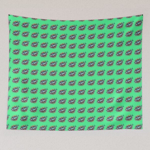 Item preview, A beautiful anchovy with colorful background with several leaves. designed and sold by Marcoshop10.