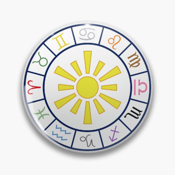 Item preview, Astrological Zodiac Symbols Wheel+Sun Color designed and sold by NataliePaskell.
