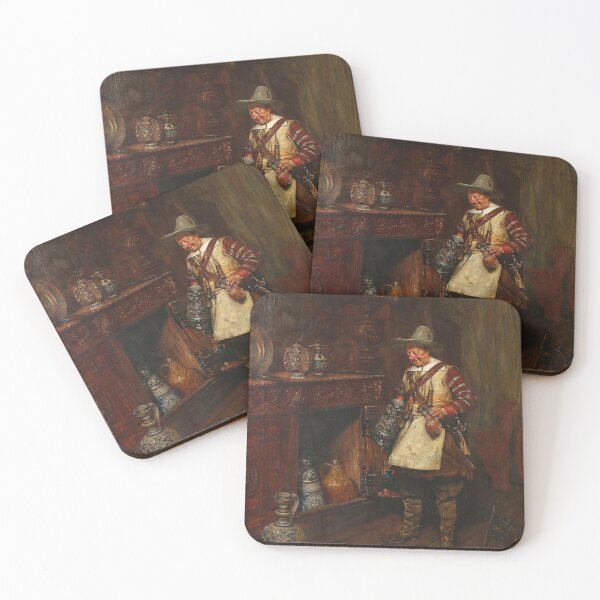 Item preview, Vintage art of a man pouring wine in his living room designed and sold by Vintage Designs +.