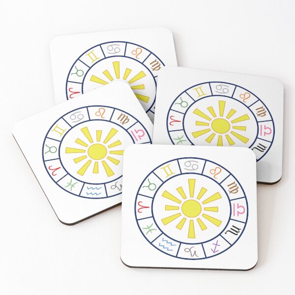 Item preview, Astrological Zodiac Symbols Wheel+Sun Color designed and sold by NataliePaskell.