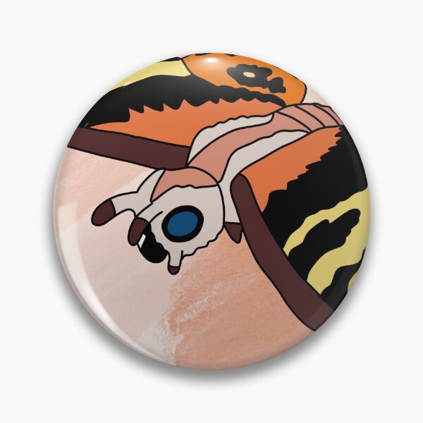 Item preview, Godzillas Mothra On Orange Background  designed and sold by ClayCannibal.