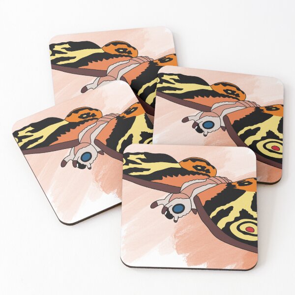 Item preview, Godzillas Mothra On Orange Background  designed and sold by ClayCannibal.