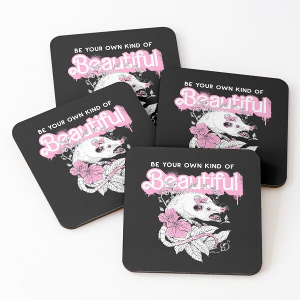 Item preview, Be Your Own Kind Of Beautiful - Embrace Your Inner Trash Cat! Funny Awesome Possum Pun - Demotivational Opossum Meme [Dark Version]  designed and sold by Kraftees.