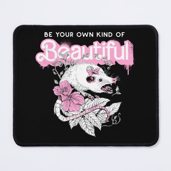 Item preview, Be Your Own Kind Of Beautiful - Embrace Your Inner Trash Cat! Funny Awesome Possum Pun - Demotivational Opossum Meme [Dark Version]  designed and sold by Kraftees.