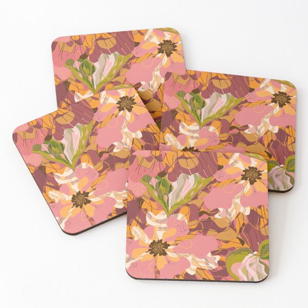 Item preview, Stylized peonies flowers  pattern in Japanese Style designed and sold by NayaChu.