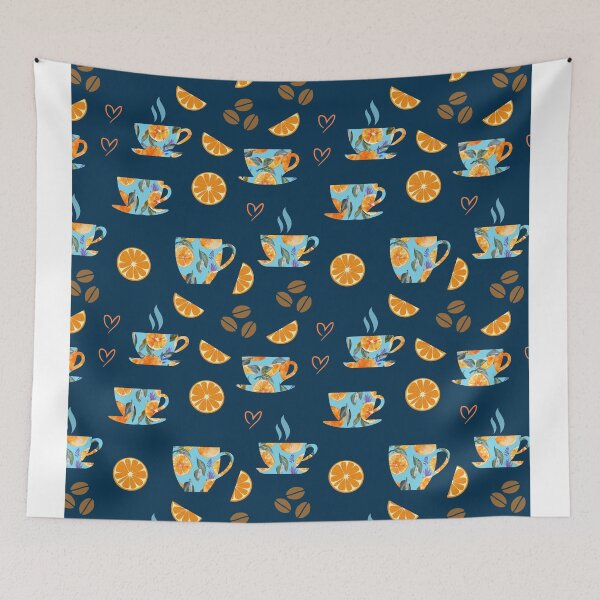 Item preview, Coffee and Citrus Delight: Whimsical Pattern designed and sold by adriaquart.