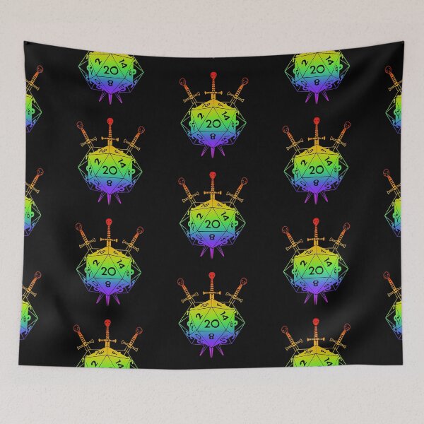 Item preview, echos of a crit: fighter echo knight DnD dice (rainbow) designed and sold by TheDoodlemancer.
