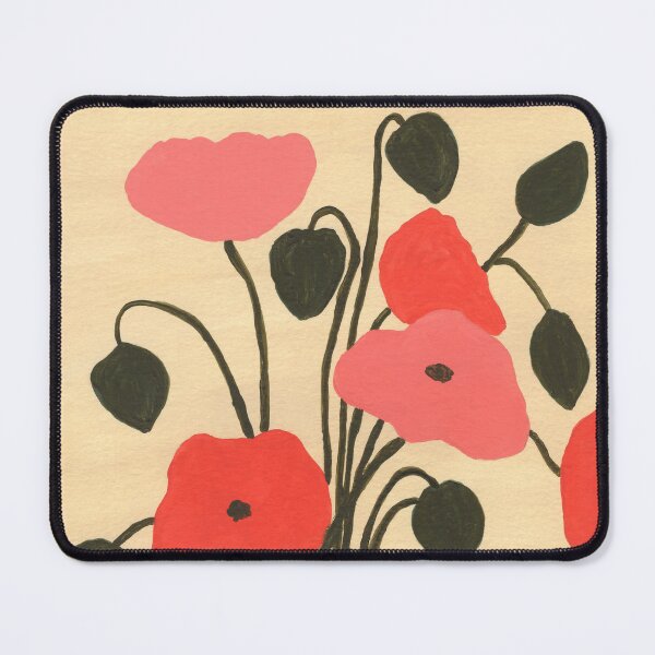 Item preview, Blue Vase With Poppies designed and sold by JadeWuArt.
