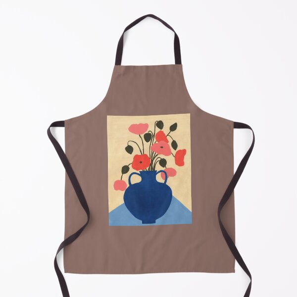 Item preview, Blue Vase With Poppies designed and sold by JadeWuArt.