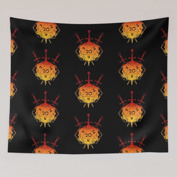 Item preview, echos of a crit: fighter echo knight DnD dice (fire) designed and sold by TheDoodlemancer.