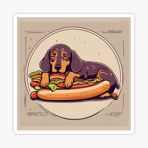 Item preview, Hot Dog Sleeping, Hot Dog, Dachshund, Costume Contest, Weiner Dog, hot dog , funny dog, dog lover, hot dog lover designed and sold by FitEnvy.