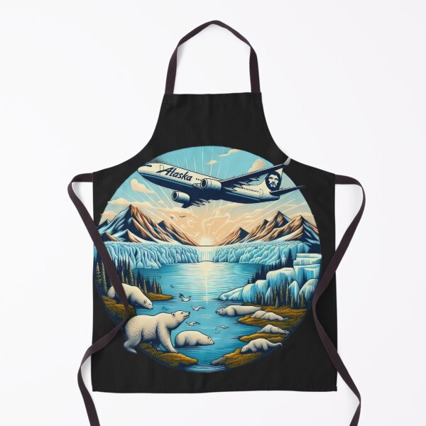 Item preview, Alaska airlines landscape with polar bears logo designed and sold by Expressions-Sel.