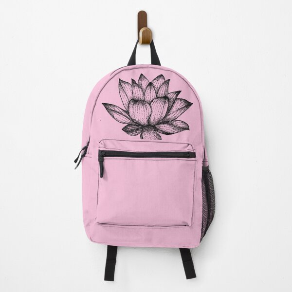 Item preview, Dibujo de loto en blanco y negro designed and sold by Szkicerka.